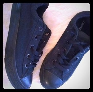 Converse Black on Black Low Top Sneakers
